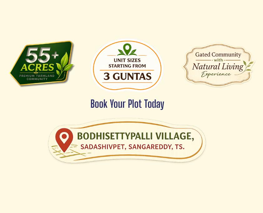 Farm Experience - Bliss Bilva The Village, Bodhisettypalli, Sadashivpet