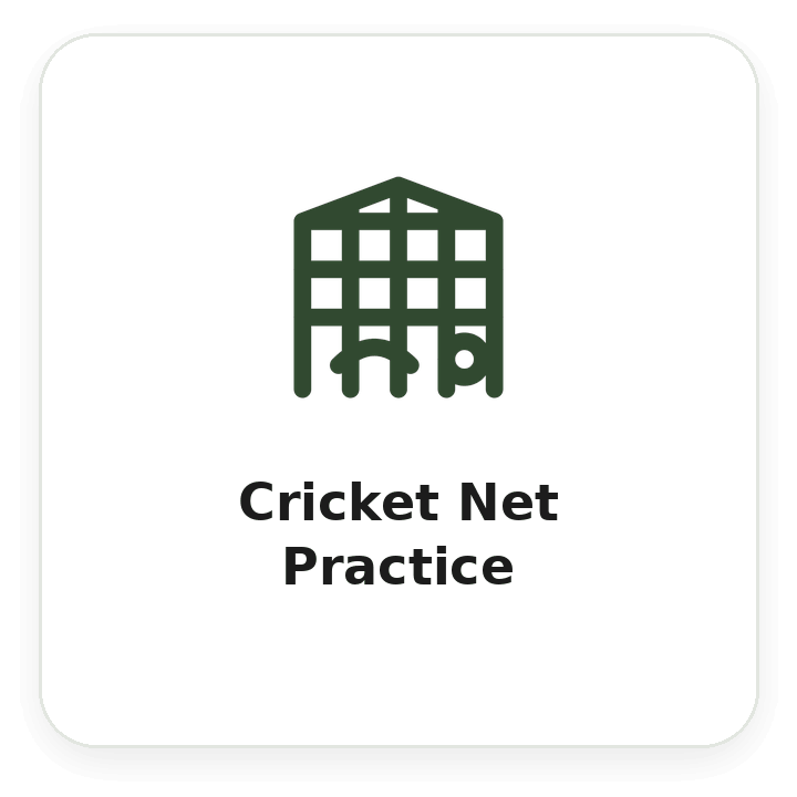 cricket net practice amenity icon